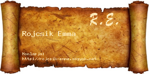 Rojcsik Emma névjegykártya